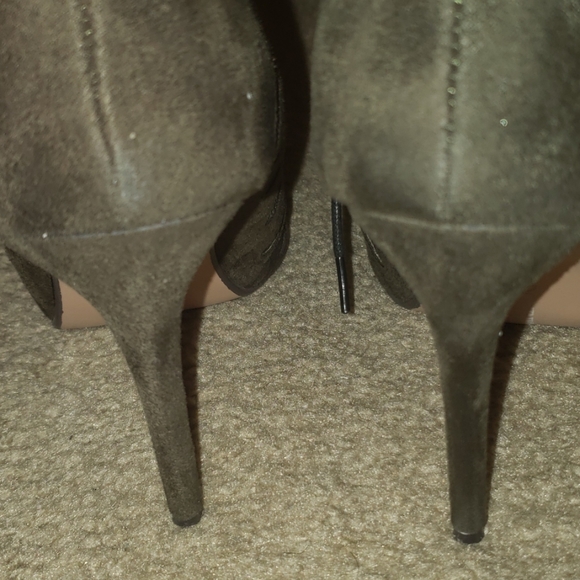 Army Green Stiletto Boots - Picture 4 of 8